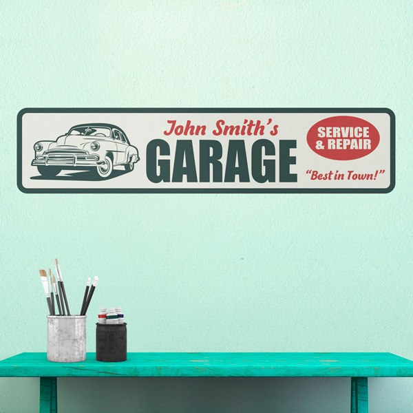 Stickers muraux: Garage Service & Repair Personnalisé 1