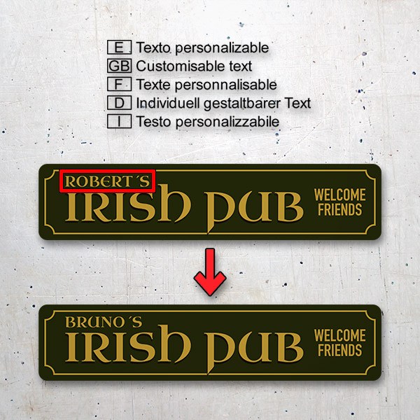 Stickers muraux: Irish Pub Welcome Friends