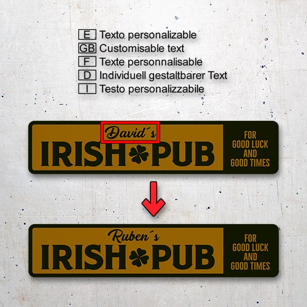 Stickers muraux: Irish Pub Good Luck and Good Times