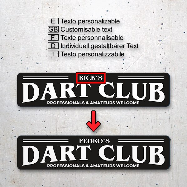 Stickers muraux: Dart Club