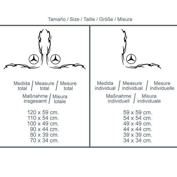 Autocollants: Bouclier tribale Mercedes pour camion