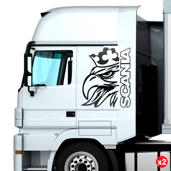 Autocollants: Aigle Scania pour camion