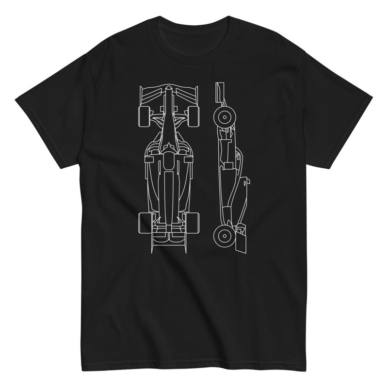 T-shirts: T-shirt Projet Grille 3D Voiture de Formule 1