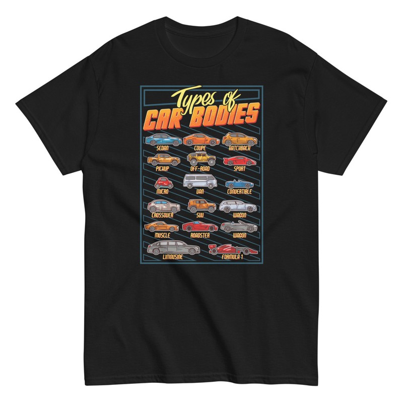 T-shirts: Tee-shirt Types de Carrosserie
