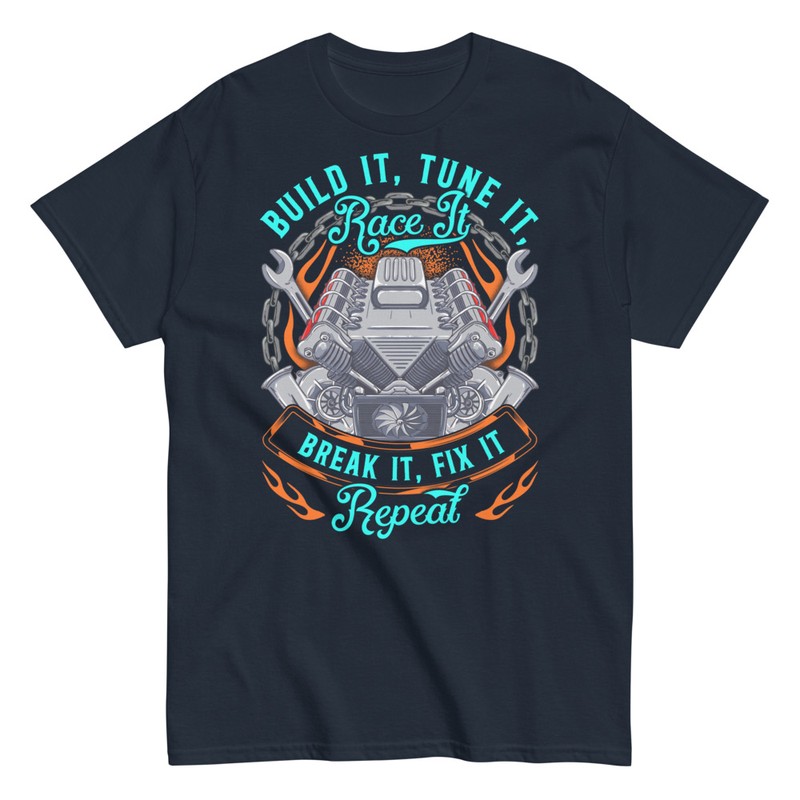 T-shirts: Construire Régler Courir Répéter Moteur