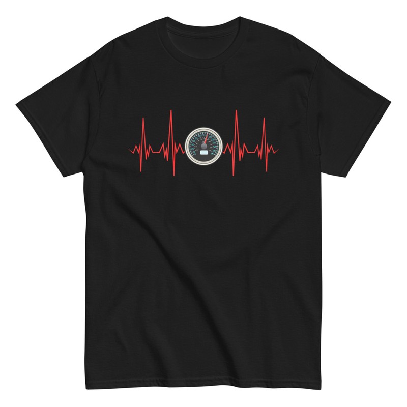 T-shirts: T-shirt Battement de cœur avec tachymètre