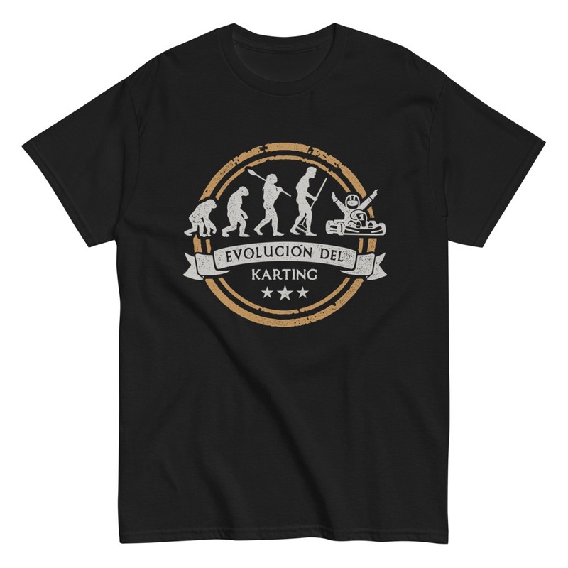 T-shirts: &Eacute;volution Du Karting avec Silhouettes en Mouvement