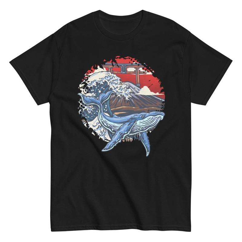 T-shirts: Baleine dans Vague Kanagawa