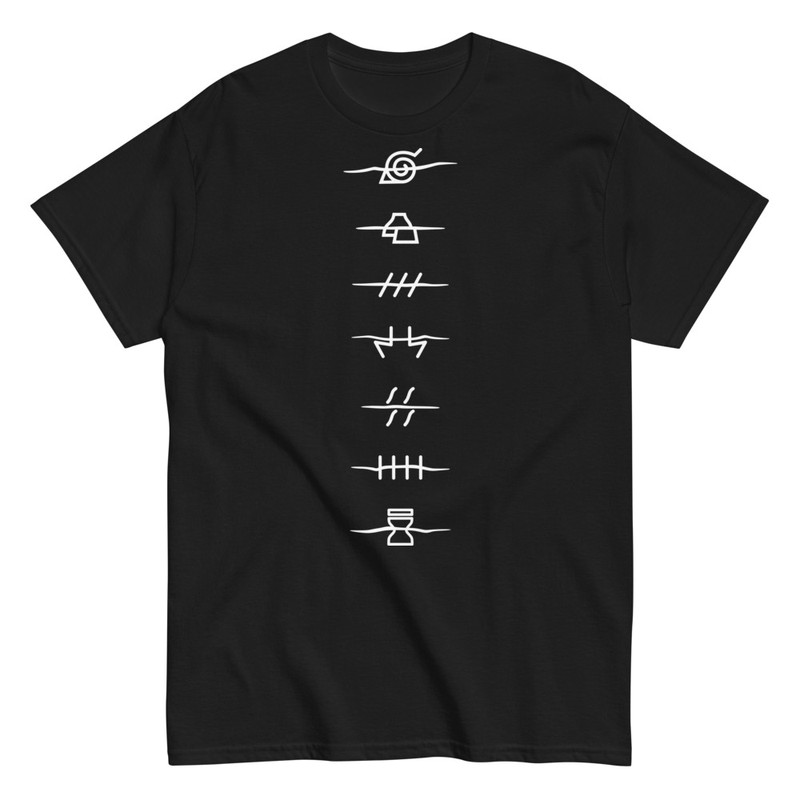 T-shirts: T-shirt symboles de Naruto pour les fans d'anime