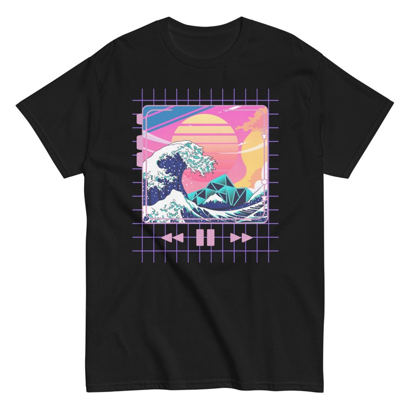 T-shirts: T-shirt La Grande Vague de Kanagawa Style Aestheti