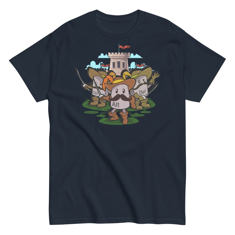 T-shirts: Mousquetaires Ctrl Alt Del Geek