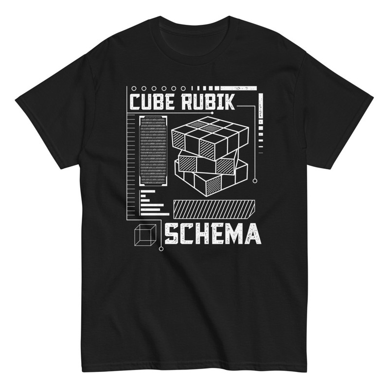 T-shirts: Schéma Cube Rubik Geek