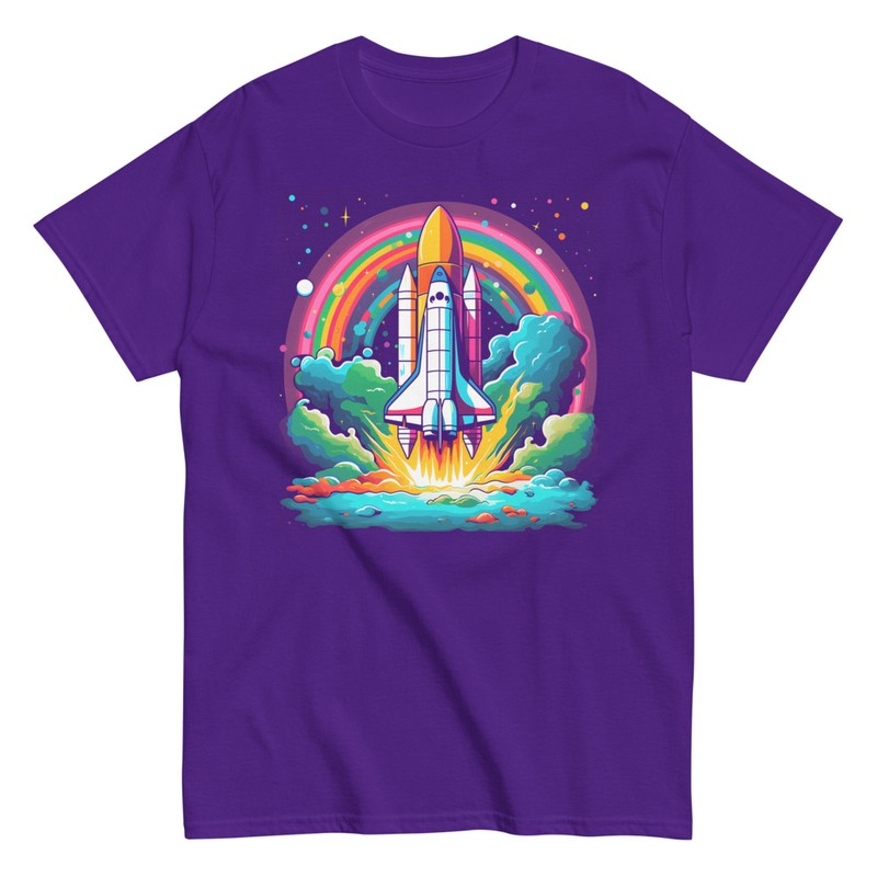 T-shirts: Navette Spatiale et Arc-en-ciel