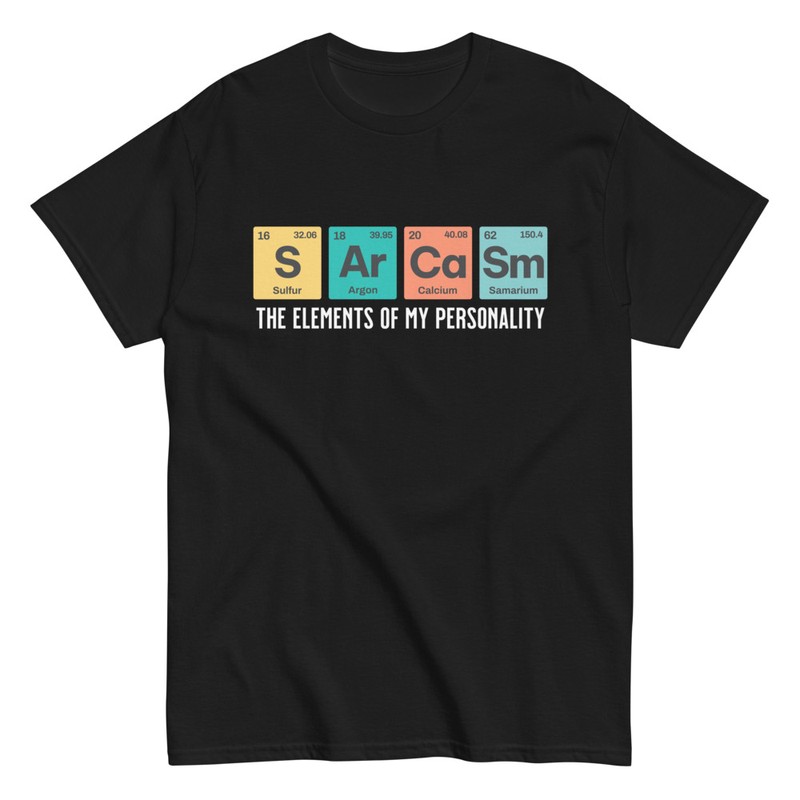 T-shirts: Éléments Chimiques Sarcasme