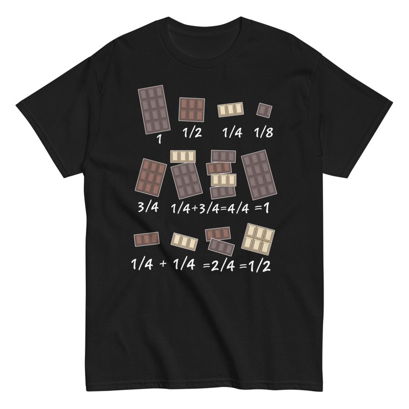 T-shirts: Fractions de Chocolat Mathématiques