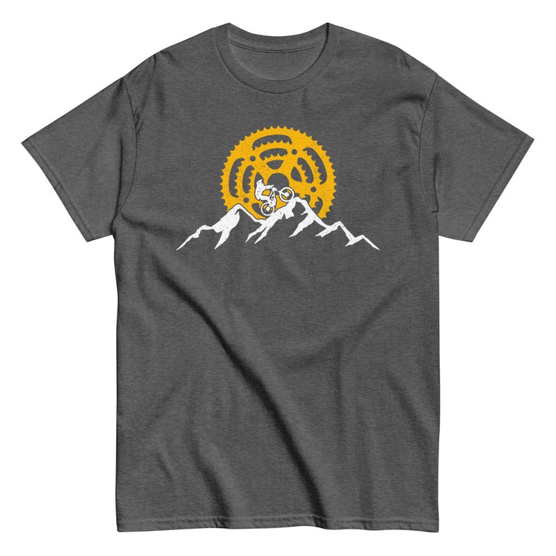 T-shirts: Cycliste VTT et Engrenages en Montagnes