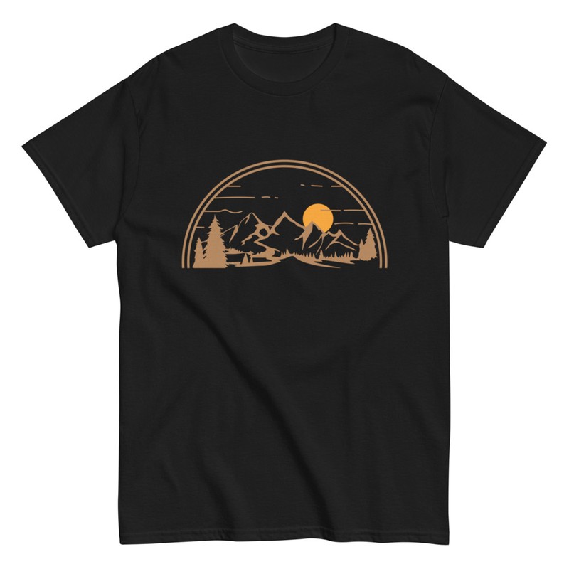 T-shirts: Skyline de Montagne et Coucher de Soleil