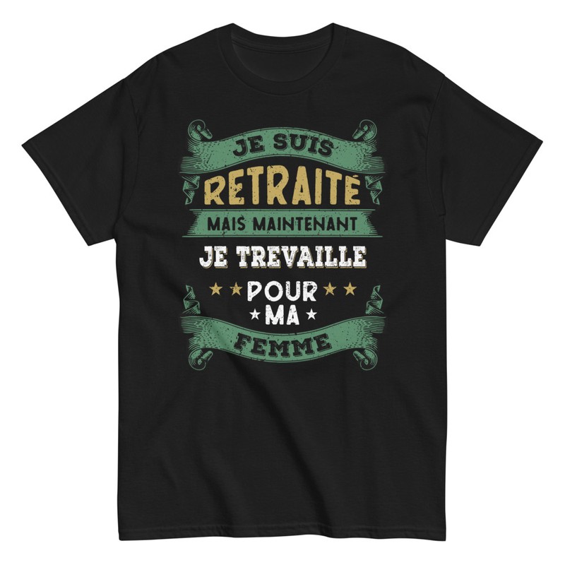 T-shirts: T-shirt retraité humour