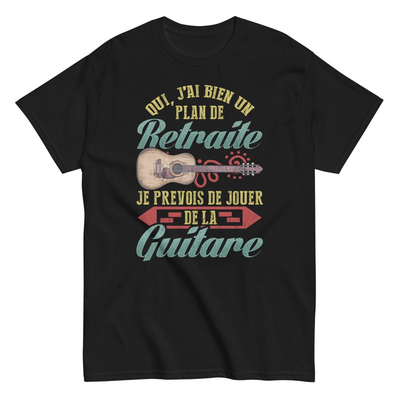 T-shirts: T-shirt de retraite et guitare