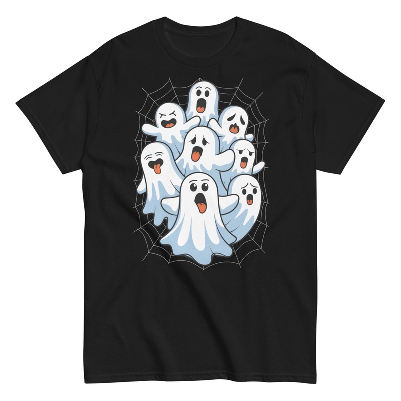 T-shirts: Fantômes Amusants sur Toile d'Araignée Halloween