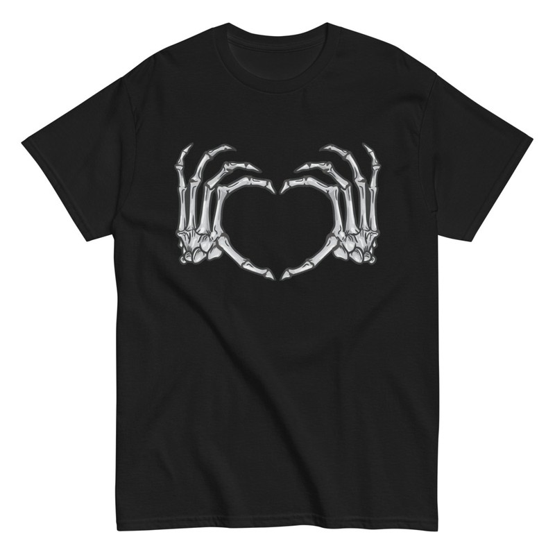 T-shirts: Mains de Squelette en Forme de Cur Halloween