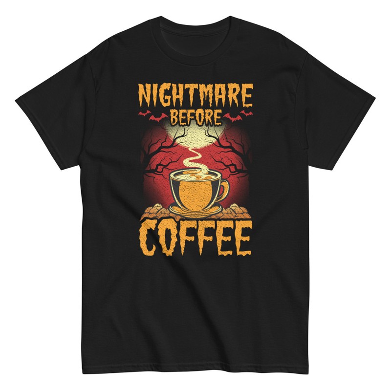 T-shirts: Scène d'Horreur Nightmare Before Coffee