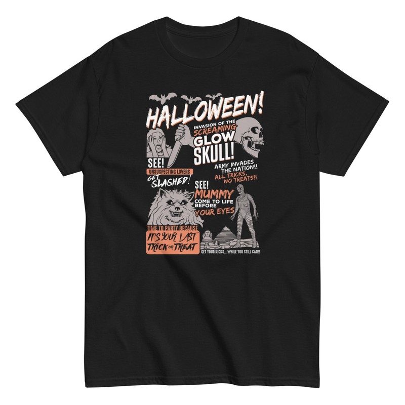 T-shirts: Comic de Film d'Horreur Rétro Halloween