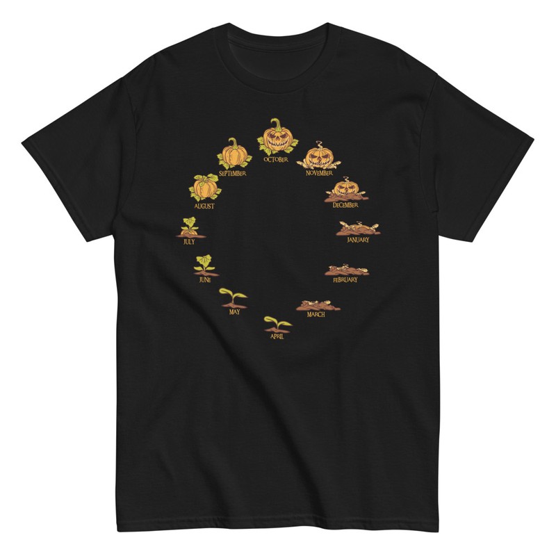 T-shirts: Cycle de Vie d'une Citrouille Halloween