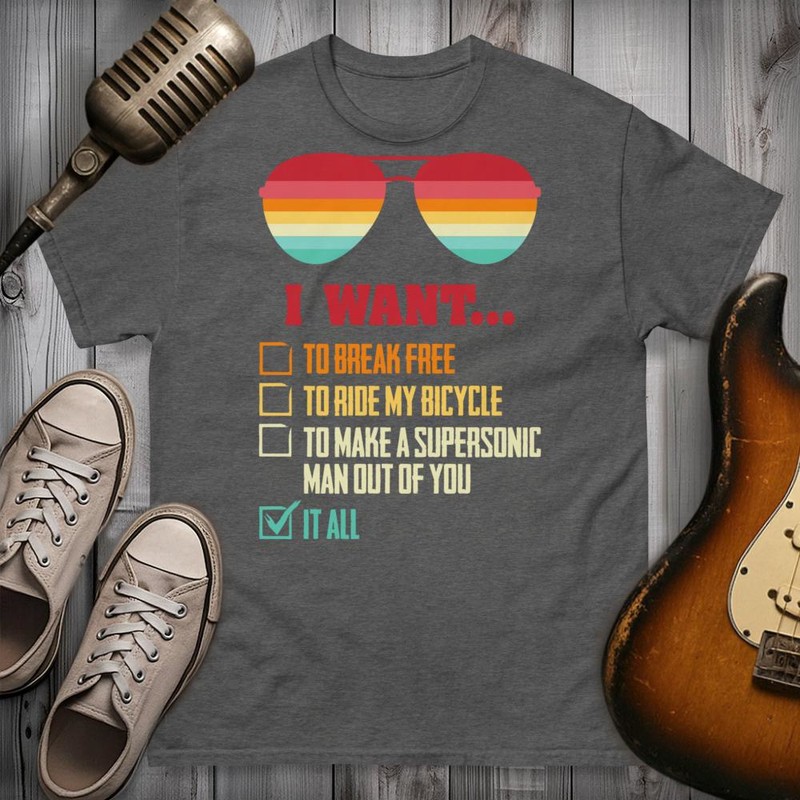 T-shirts: T-shirt Rock Chansons de Queen 'I Want...'