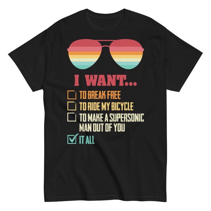 T-shirts: T-shirt Rock Chansons de Queen 'I Want...'
