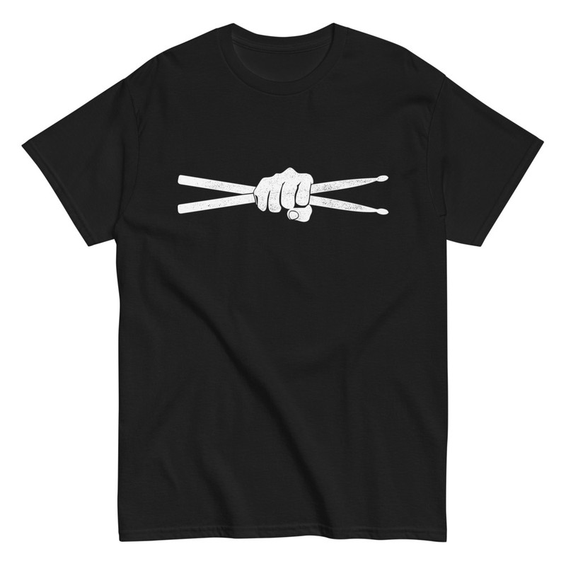 T-shirts: Poing Tenant des Baguettes de Batterie