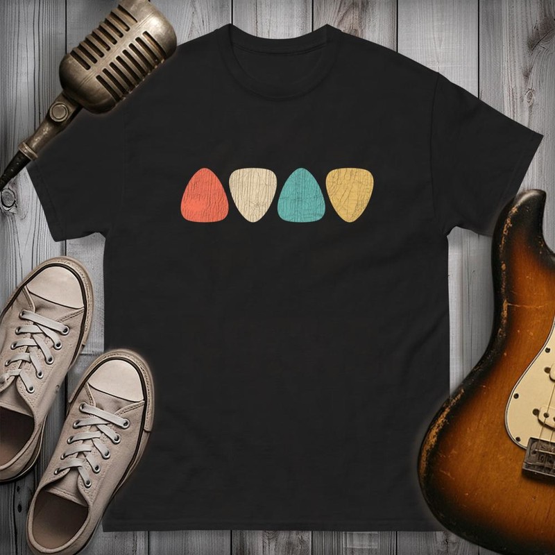 T-shirts: Picks de Guitare Vintage Rock and Roll
