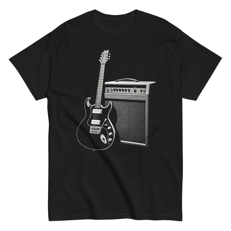 T-shirts: Guitare Électrique et Amplificateur Rock