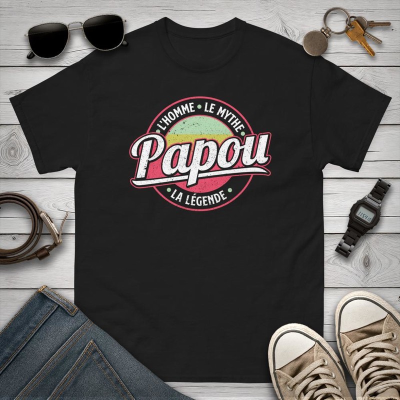 T-shirts: Papou L'homme Le Mythe La Légende