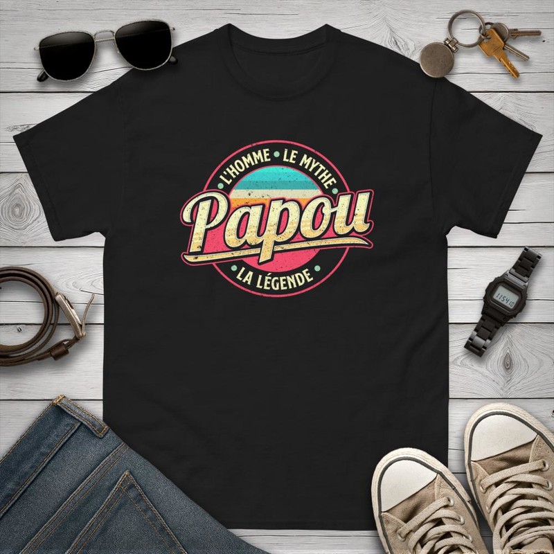 T-shirts: Papou L'homme Le Mythe La Légende