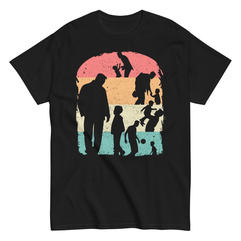 T-shirts: Silhouettes Père et Fils Vintage