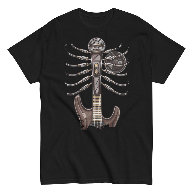 T-shirts: Guitare Électrique et Microphone Rock