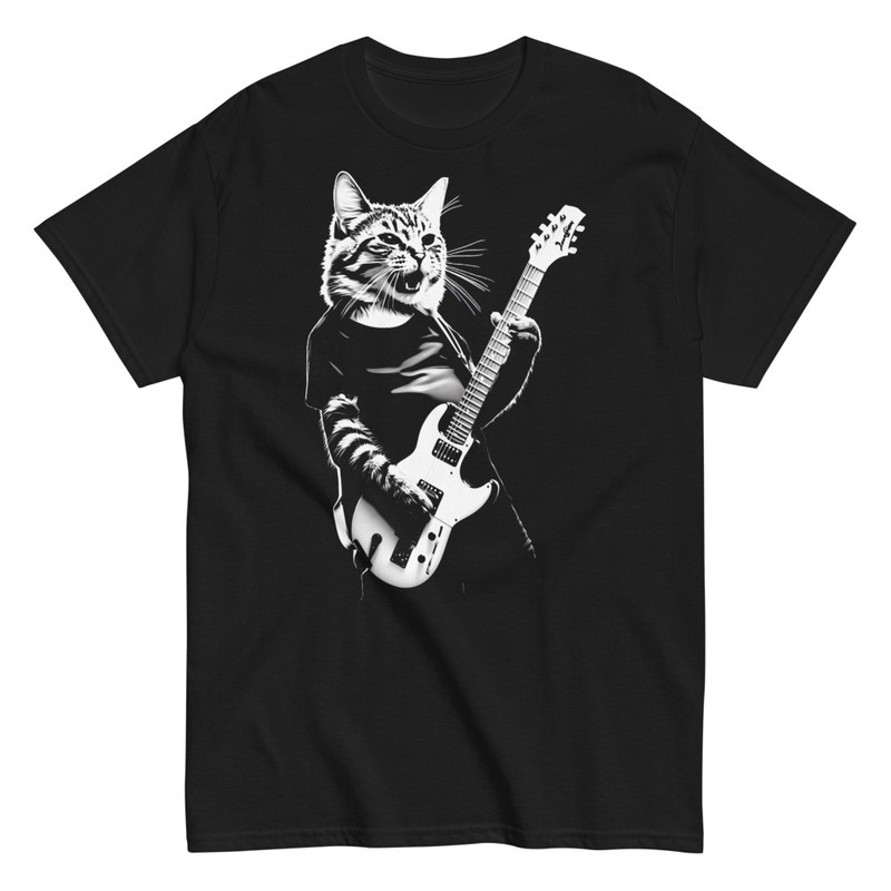 T-shirts: Chat Guitariste Heavy Metal