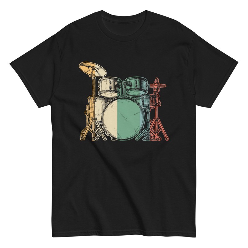 T-shirts: Batterie Vintage de Groupe de Rock