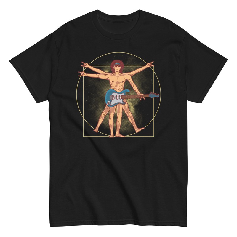T-shirts: Homme de Vitruve Guitariste