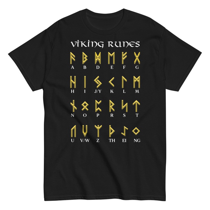 T-shirts: Alphabet des Runes Vikings