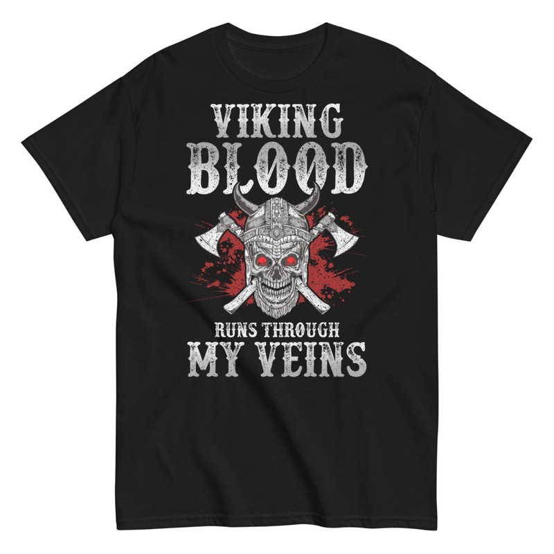 T-shirts: Crâne Viking Sang et Haches