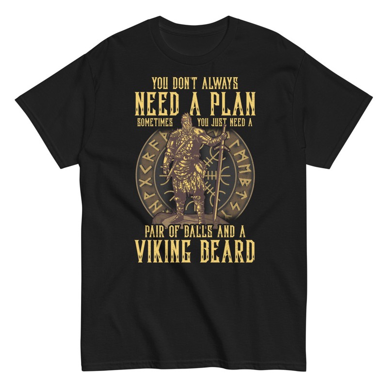 T-shirts: Barbe Viking et Runes Amusantes