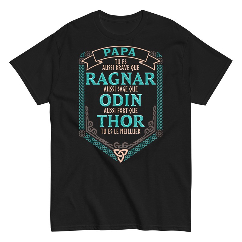 T-shirts: T-shirt Papa Viking Héros Nordique