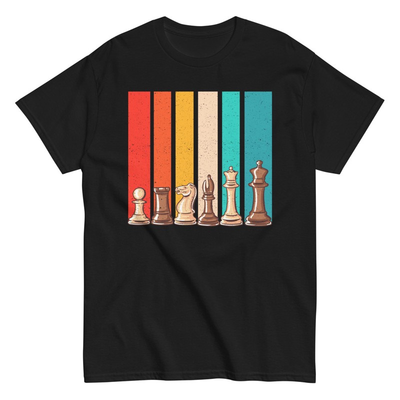 T-shirts: Pièces d'Échecs Rétro Vintage