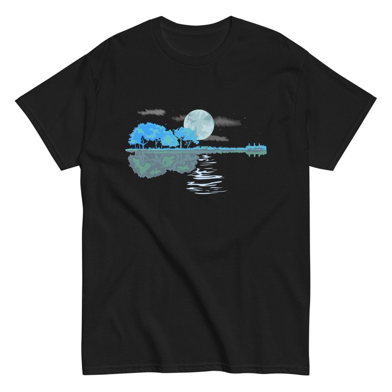 T-shirts: Paysage Nocturne avec Pleine Lune