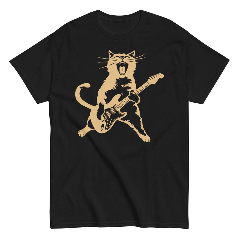 T-shirts: Chat Guitariste Heavy Metal