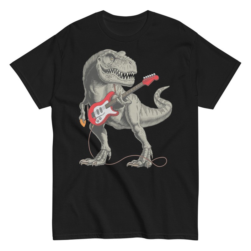 T-shirts: Dinosaure Guitariste Rock