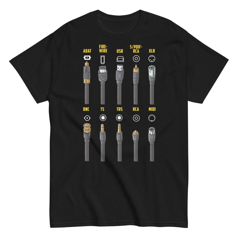 T-shirts: Câbles Audio Technicien du Son