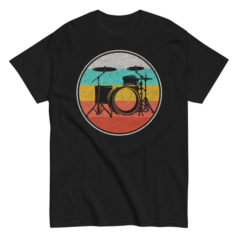 T-shirts: Batterie Rock Couleurs Vintage